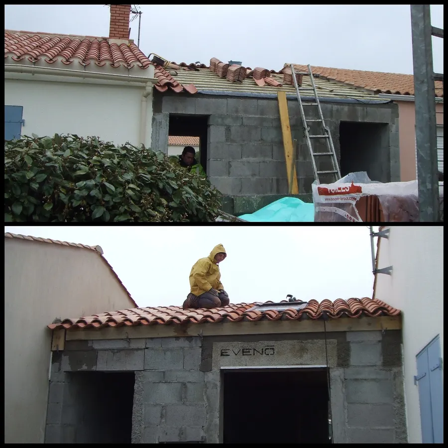 Réalisation de couverture par Joussemet Construction, entreprise de construction aux Sables d'Olonne